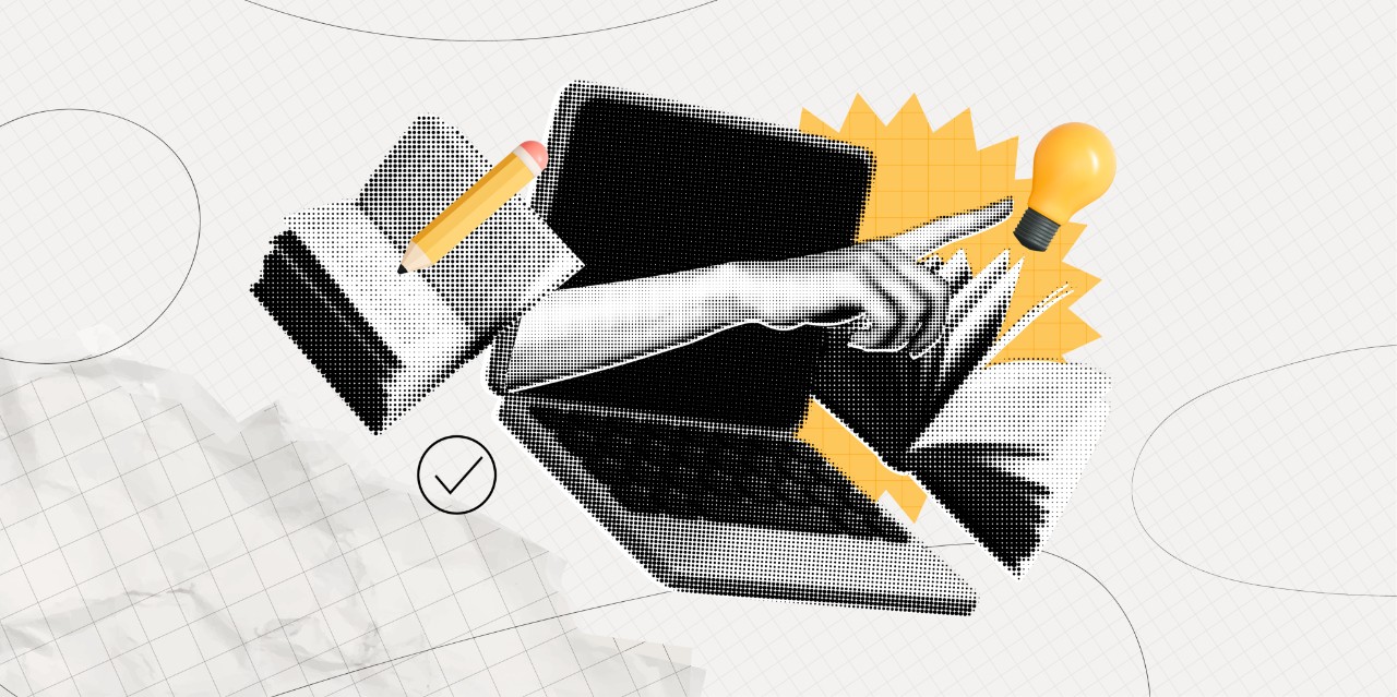 Writing and precision collage